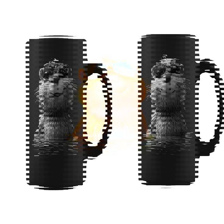 サングラスをかけたビーバー げっ歯類が大好き かわいいビーバー コーヒーマグ