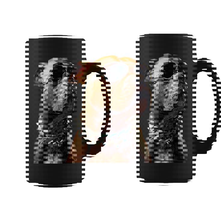 サングラスをかけたピットブル アメリカン・ピット・ブル・テリア コーヒーマグ