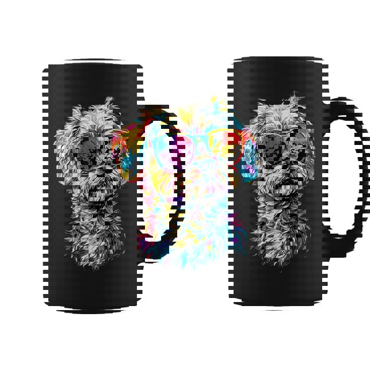 サングラスをかけたマルチーズ マルチーズ犬は甘いマルチーズが大好き コーヒーマグ