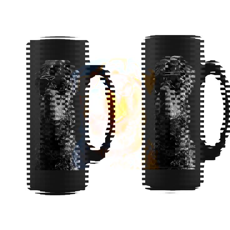 サングラスをかけたロットワイラー 愛犬自慢のロットワイラー コーヒーマグ