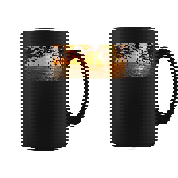 サンセット ビーチ ヤシの木 クール 海 サーフィン コーヒーマグ