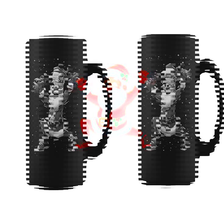 サンタ ウエイトリフティング ジム トレーニング クリスマス フィットネス コーヒーマグ