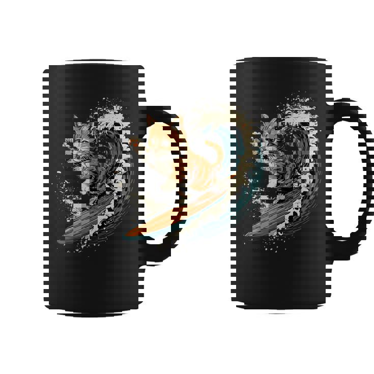 サーファー猫 サーフィン コーヒーマグ