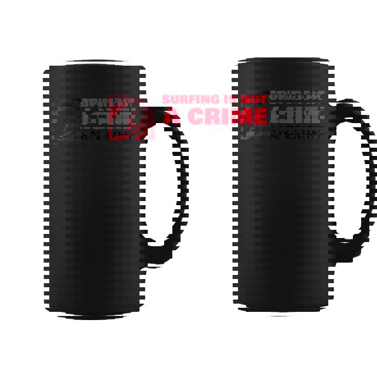サーフィンは犯罪じゃないサーファーウェーブ、カリフォルニアサンクレメンテ コーヒーマグ
