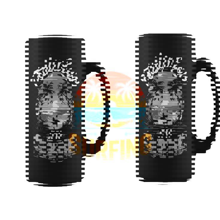 サーフィンサーフボードが大好き。メンズサーフボーダー用。 コーヒーマグ