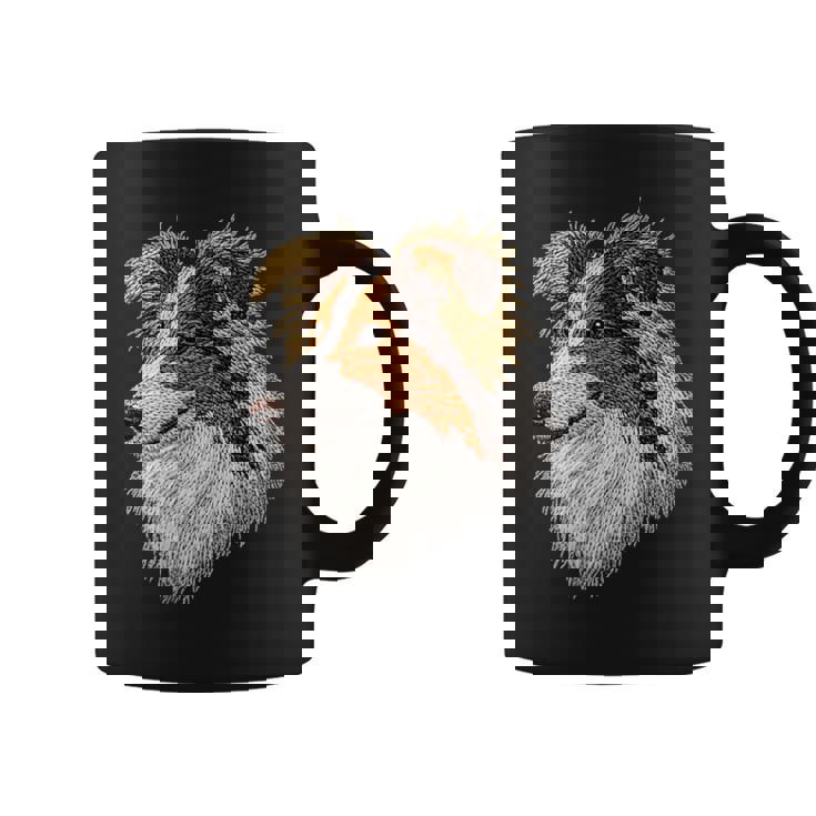 シェットランド・シープドッグ かわいい子犬の顔 犬好き ペット飼い主 コーヒーマグ