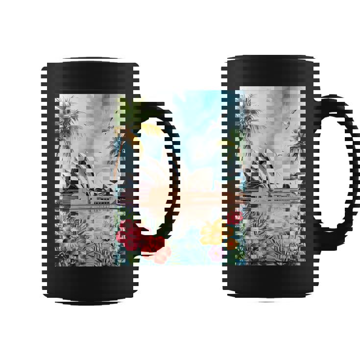 シドニーオペラハウスと南国の自然 コーヒーマグ
