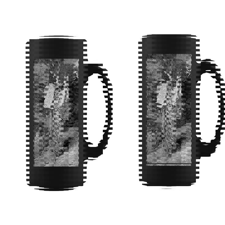 シナイ山から降りてくるモーゼ ギュスターヴ・ドーレ 聖書芸術 コーヒーマグ