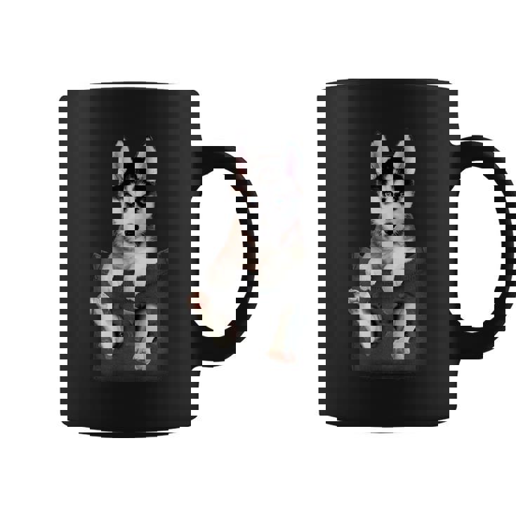 シベリアンハスキー ポケットの子犬 コーヒーマグ