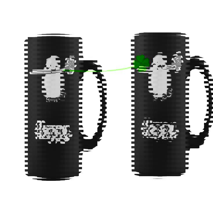 シマエナガ『四つ葉のクローバー』白い鳥【どうぶつフレンズ】動物 ゆるくて かわいい キャラクター イラスト コーヒーマグ