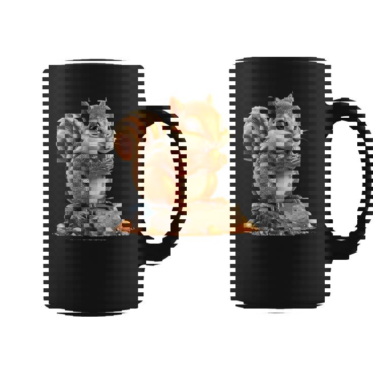 シマリス 森林 動物 木 リス 水彩 コーヒーマグ