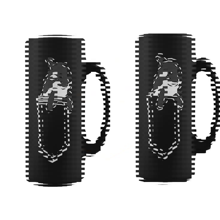 シャチポケット おもしろシャチ シャチ 海の動物 コーヒーマグ