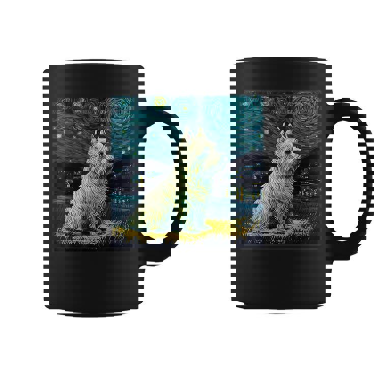 シュールレアリズム 星月夜 ウェスティ 犬 コーヒーマグ