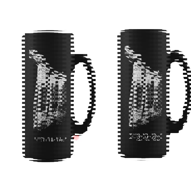 シンガポール マリーナベイ ヴィンテージ スカイライン アジア アイラブシンガポール I Loveingapore コーヒーマグ