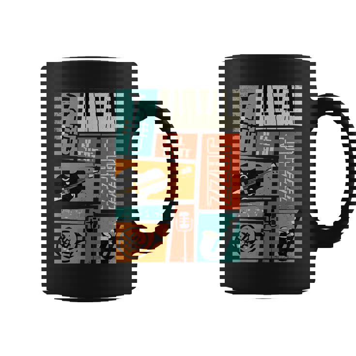 ジャズ音楽-レトロヴィンテージピアノジャズ コーヒーマグ