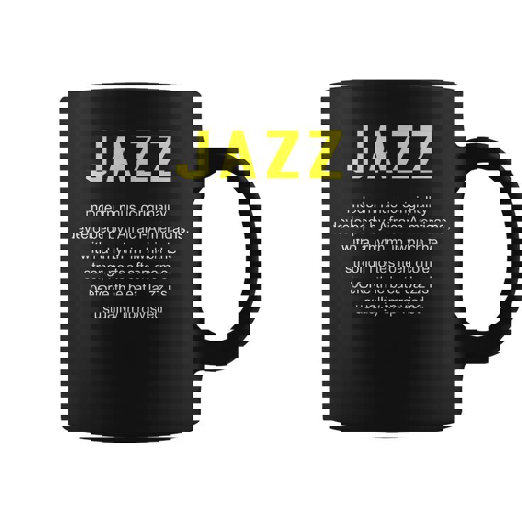 ジャズ音楽辞書の定義面白いジャズミュージシャンヴィンテージ Jazz コーヒーマグ