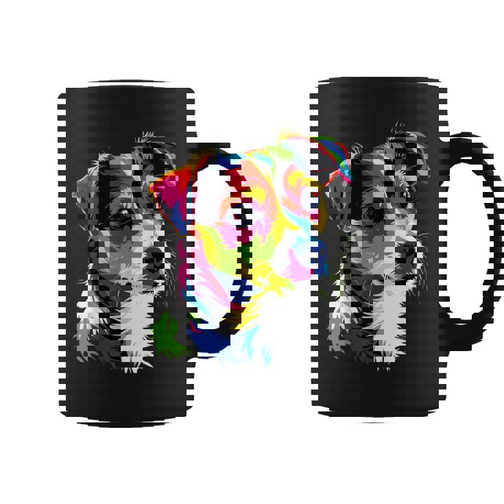 ジャック・ラッセル・テリア ブライトカラー ポップアート 愛犬家 コーヒーマグ