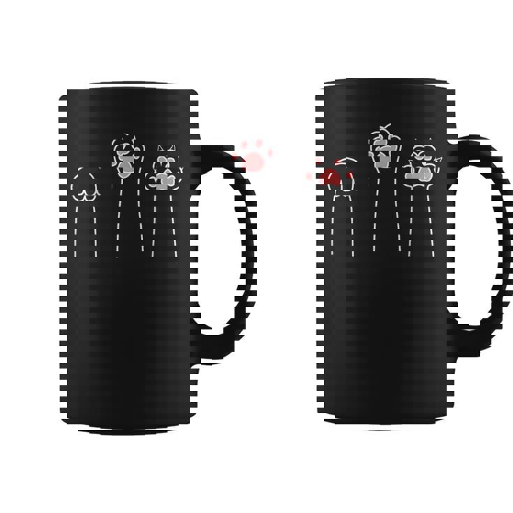 ジャンケン ハンド ゲーム かわいい足 面白い猫 コーヒーマグ