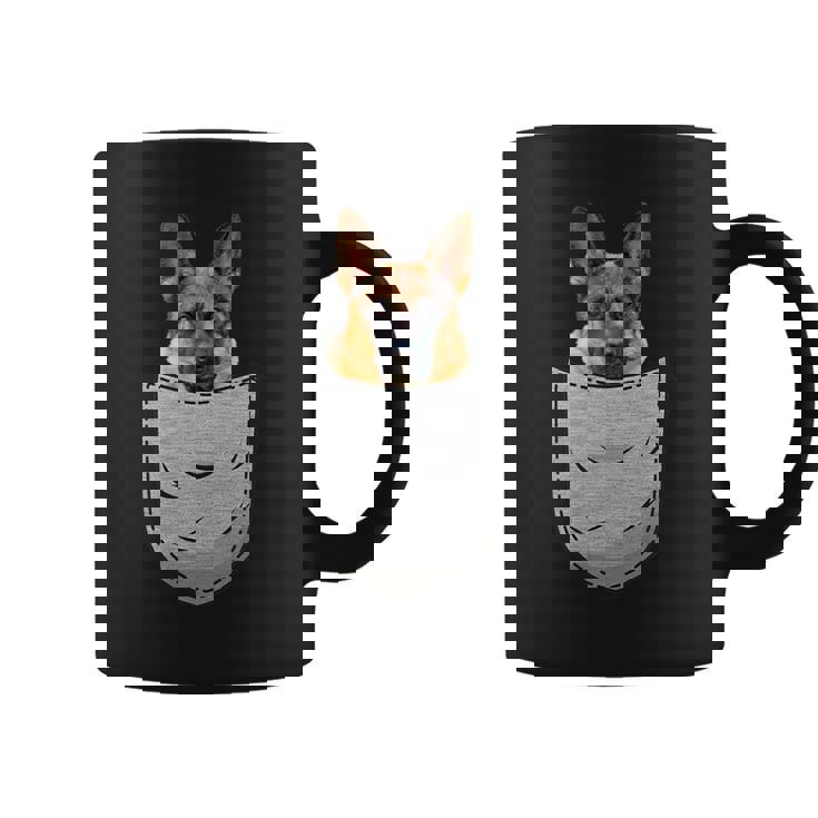 ジャーマンシェパード 犬の胸ポケット 犬の飼い主用 コーヒーマグ