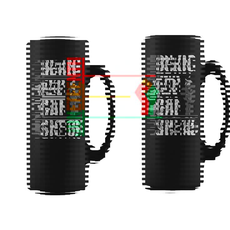 ジューンティーンスは1865年以来すべてのチェーンを断ち切りました コーヒーマグ