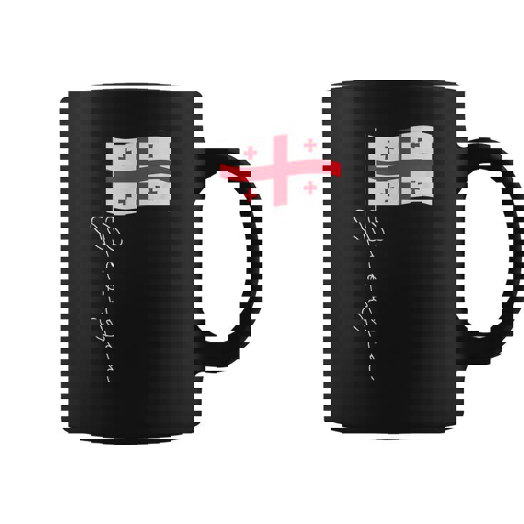 ジョージア シグネチャー フラッグ ポール エレガント 愛国的 ジョージア国旗 コーヒーマグ