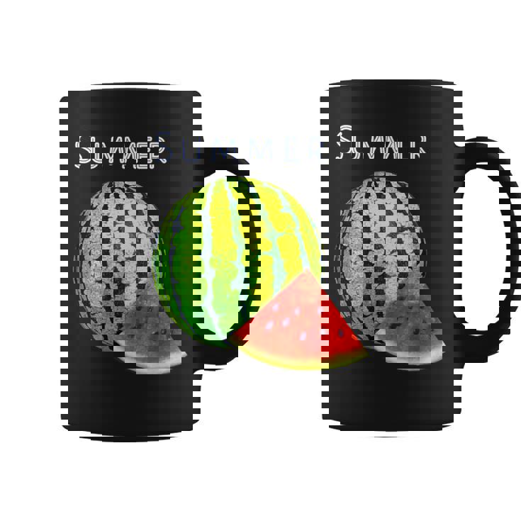 スイカ・夏【 サマータイム 】リゾート・夏 大好き／面白 イラスト コーヒーマグ