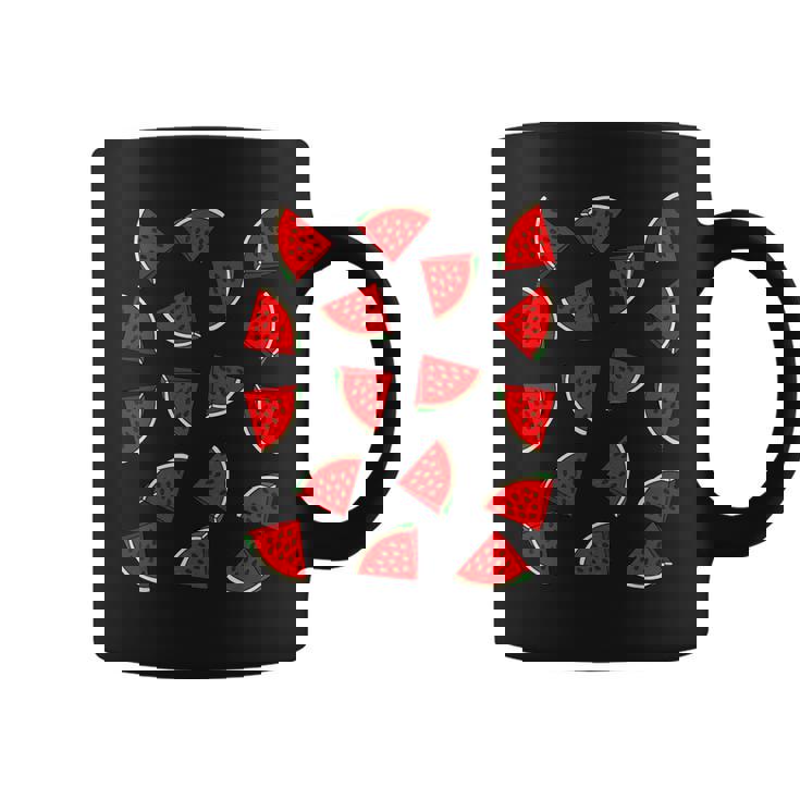 スイカ柄 夏 フルーツ 恋人 フルーツ スライス 種 コーヒーマグ