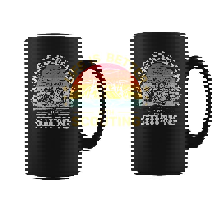 スカウトキャンプボーイハイキングスカウトでlife Is Better コーヒーマグ
