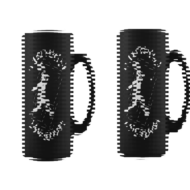 スカッシュプレーヤー I Just Really Lovequash コーヒーマグ