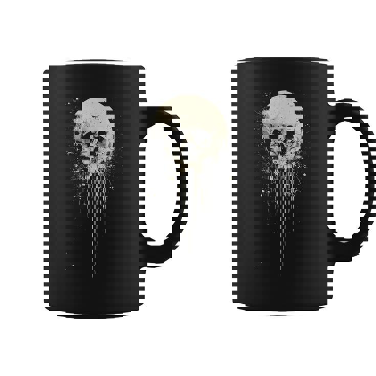 スカルアート グラフィックデザイン アンティーク調スタイル ハロウィンコスチューム コーヒーマグ