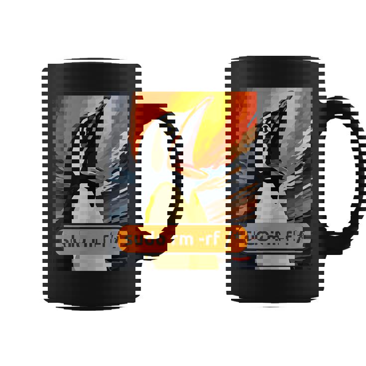 スクリーミング・タックス Linuxudo Rm-Rf コーヒーマグ