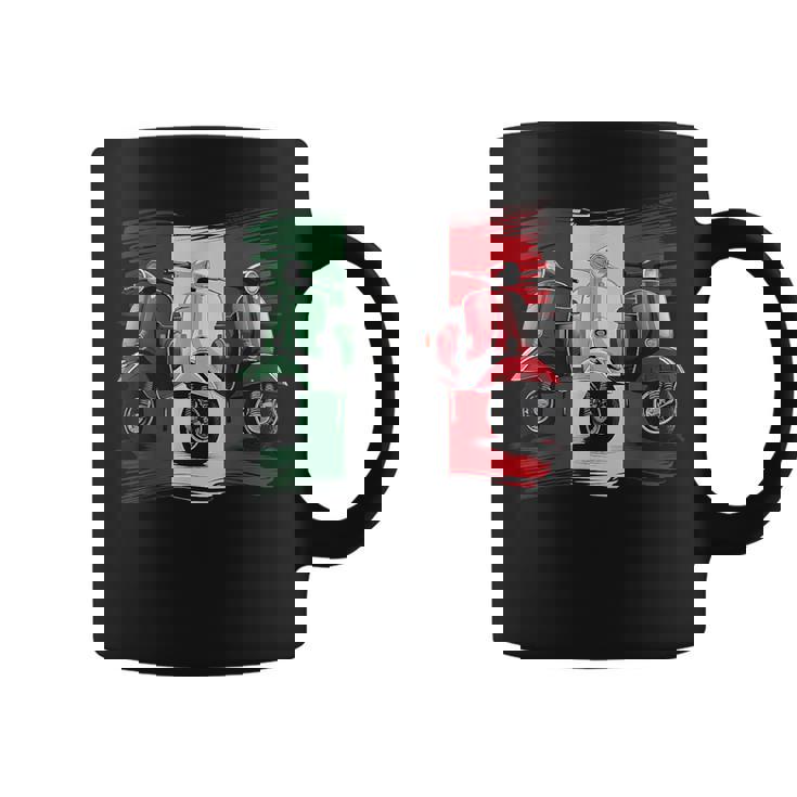 スクーター バイク バイク スクート イタリア国旗 原付スクーター コーヒーマグ