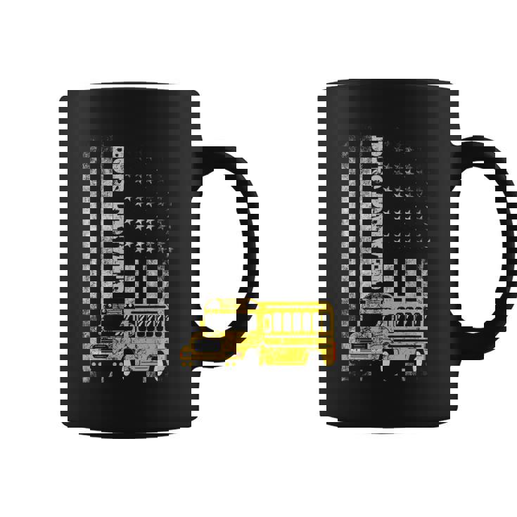 スクールバスドライバー アメリカ国旗 スクールバスドライバー用 コーヒーマグ