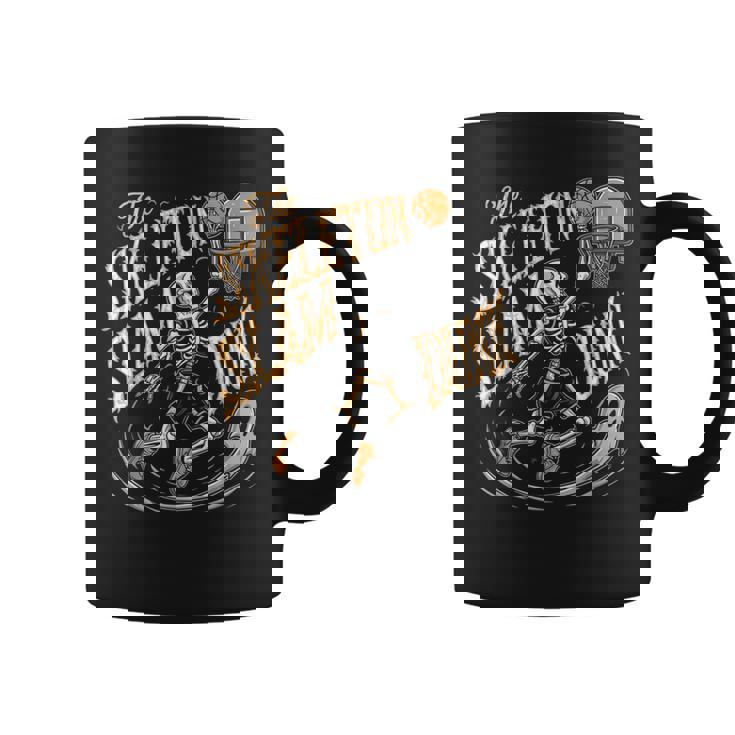 スケルトンスラムダンク 怖いバスケットボール ハロウィン コーヒーマグ