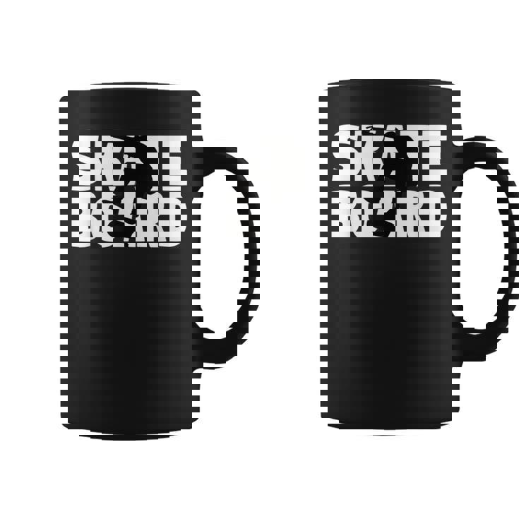スケートボーダーへのギフト スケートボード シルエット コーヒーマグ