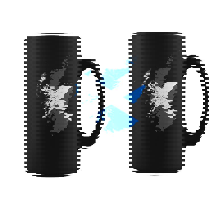 スコットランドの地図と旗の胸のロゴ スコットランドのお土産 コーヒーマグ