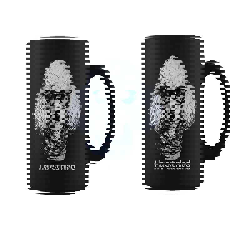 スタンダードプードル愛好家、I Havetandards、面白いプードルデザイン。 コーヒーマグ