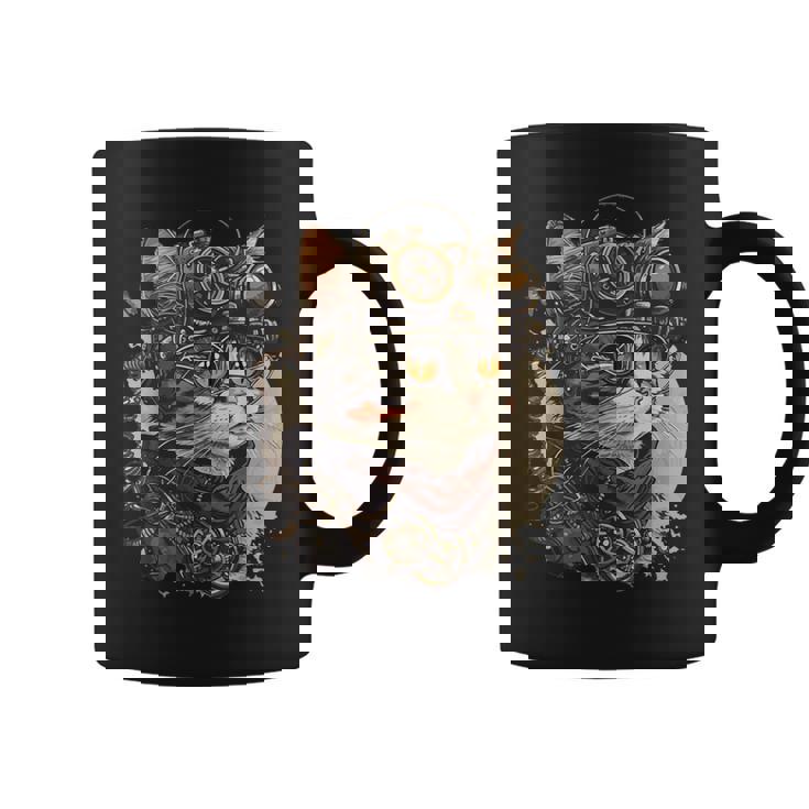 スチームパンク 猫 キティ 子猫 スチームパンク コーヒーマグ