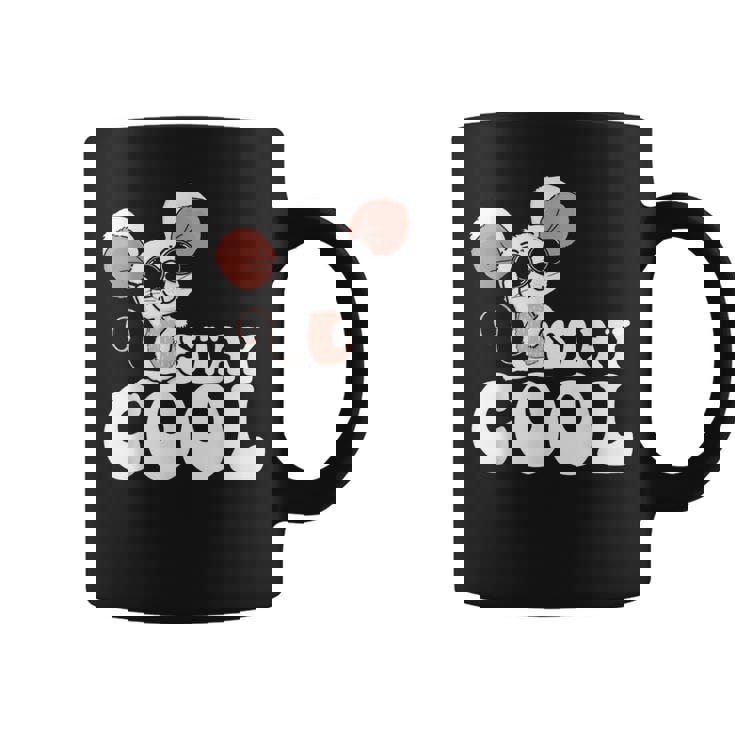 ステイ クール オーサム マウス ウェアリング サングラス 動物 ネズミ コーヒーマグ