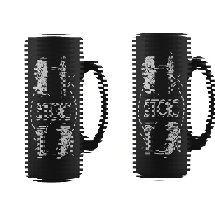 ストイックな美徳 – 知恵の勇気 正義 自己習得のシンボル コーヒーマグ