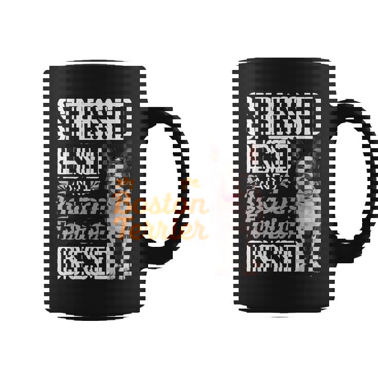 ストレスド・ブレスド・オブセスド・ボストン・テリア コーヒーマグ