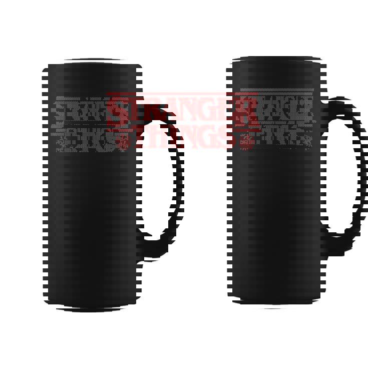 ストレンジャー・シングス クリスマスロゴ アグリークリスマス スノーフレーク柄 コーヒーマグ