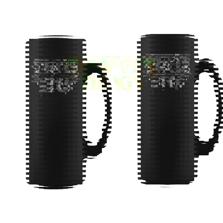 ストレンジャー・シングス ロゴ 迷彩 デモゴルゴン アンティーク調 逆さま コーヒーマグ