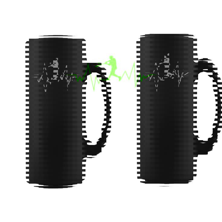 スポーツファンのための野球ハートビートクールなデザイン コーヒーマグ