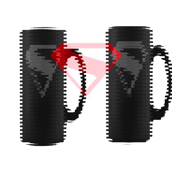 スーパーマン映画デザインのスーパーマンシルエット。 コーヒーマグ