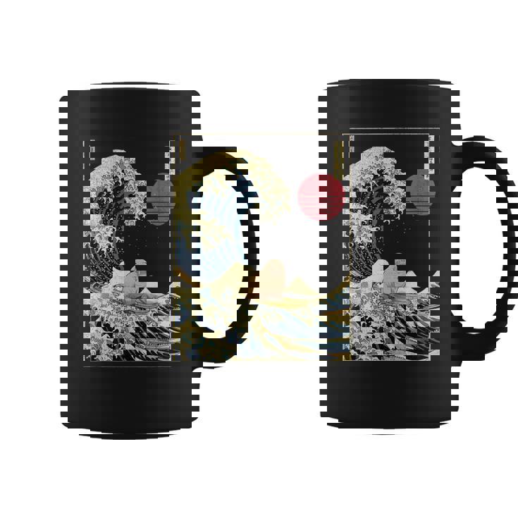 セイウチ 日本の神奈川波 面白いサーフアニマル コーヒーマグ