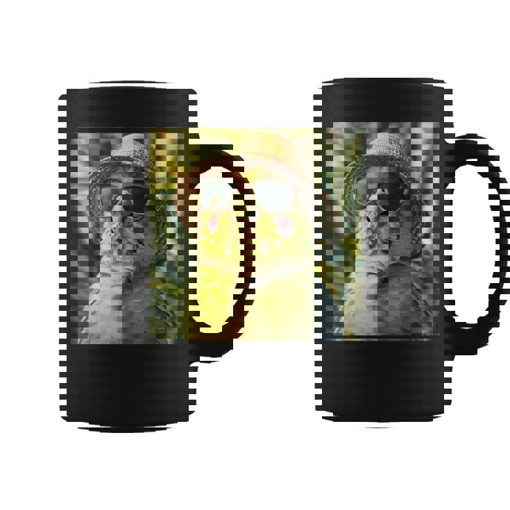 セキセイインコは休暇中、面白い動物、面白いオウム コーヒーマグ