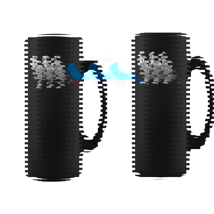 セキセイインコ鳥、セキセイインコ青い鳥 コーヒーマグ