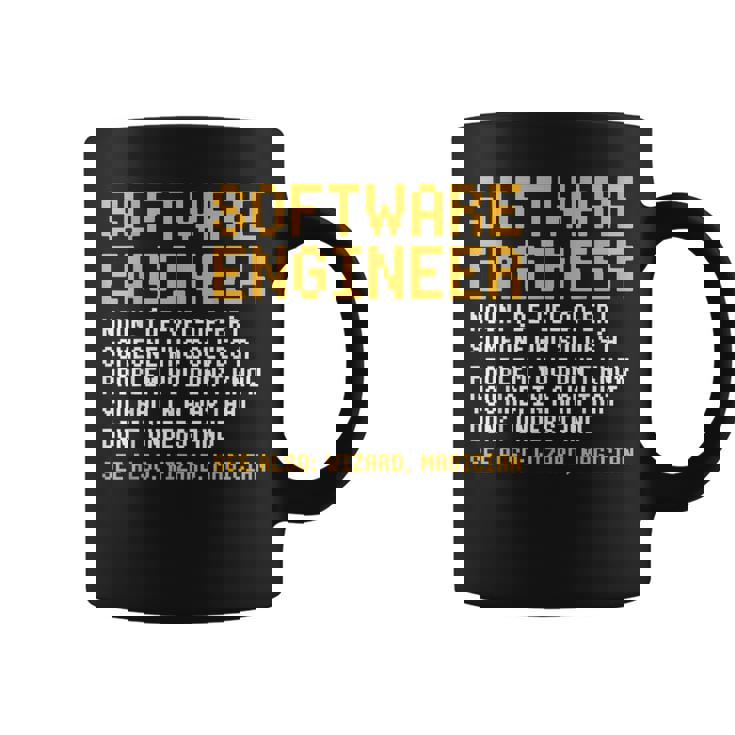 ソフトウェアエンジニア定義面白いコンピュータサイエンスジョーク コーヒーマグ