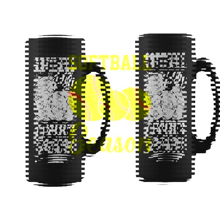 ソフトボールは私の好きな季節の楽しいデザイン。 コーヒーマグ